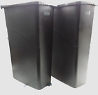 1866563 ULINE WASTE CONTAINER - BLACK - 23 GALLON - LOT OF 2 - NEW OLD STOCK