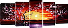 New Listing5 Piece Plum Tree Blossom Canvas Prints Wall Art Abstract Floral Pictures Painti