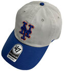 MLB New York Mets ('47 Brand) Two Tone Clean Up Dad Hat Adjustable Gray Royal