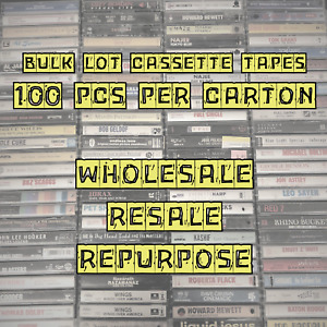 CASSETTE TAPES LOT BULK 100 PCS Wholesale Bargain Resale Repurpose
