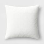 Oversized Woven Cotton Striped Square Throw Pillow Ivory - Threshold
