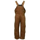 New Key Apparel 275.29 Insulated Duck Bib Overalls Brown Size Small-Short