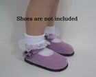 White Lace Anklet Doll Socks Fits 23