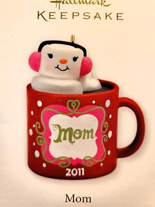 Hallmark Family Ornament Mom NEW 2011 Marshmallow Hot Chocolate Mug Mother