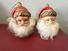 New ListingVintage Set Of Christmas Tree Santa Claus Heads Blow Mold Ornaments
