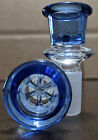 14mm Glass SNOWFLAKE SCREEN Slide BOWL Male for Water Pipe Bong (1 - ONE) Blue