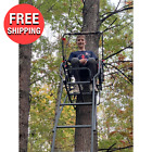 15.5' Tall Ladder Tree Stand with Mesh Seat Adjustable Rail Hunting Shoot Deer