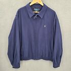 Vintage Polo Ralph Lauren Jacket Mens 2XL Blue Harrington Full Zip