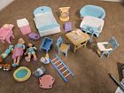 20 Pc Vintage Fisher Price Loving Family Lot Doll Family Baby Dog Furniture 90s