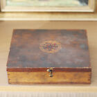 Antique Wood Hinged Box with Brass Clasp and KRW Shield Logo Antique Advertising