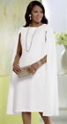 Sz 18W PLUS Ashro Catalog Ivory Formal Wedding Dinner Party Victoria Cape Dress