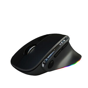 DOEL Ergonomic Bluetooth/2.4G USB Wireless Multiconnects Mouse with RGB_on/off