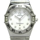 Auth OMEGA Constellation Mini My Choice 1566.76 58486345 White Shell Wrist Watch
