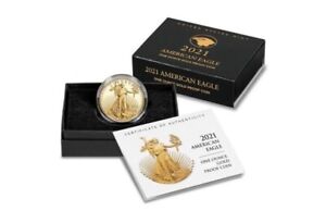  2021-W American Eagle One Ounce Gold Proof Coin (21EBN)Type 2 (Sealed)