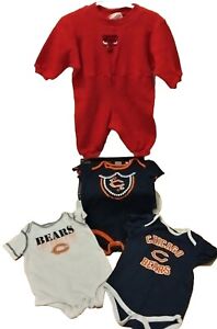 Baby Clothes Chicago Bears Chicago Bulls 6-9 Months 12 Months Unisex