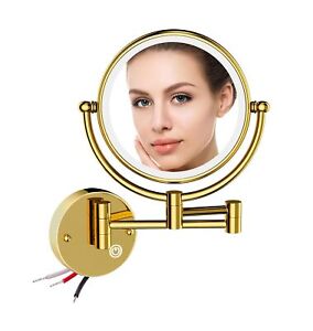 RECKODOR Wall Mount Magnifying Mirror with Light for Bathroom Makeup Mirror W...