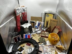 VINTAGE JUNK DRAWER LOT~*WOW!*~MILITARY*OLD*ESTATE*JEWELRY*OLD COINS*And More!