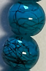 58 8mmTurquoise Color Glass Beads Light Blue 1 Strands 58 Beads Per Strand
