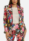Alice and Olivia Denny Notch Collar Blazer, Botanical Garden - Retail $595