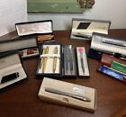 Vintage Lot BALL POINT Pens Many w/ Boxes UNTESTED ESTATE BUY Cross, Quill, ++