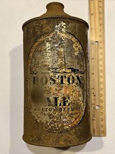 Large BOSTON LIGHT ALE Quart 32 oz Cone Top Beer Can Boston Beer Co  Mass Ma