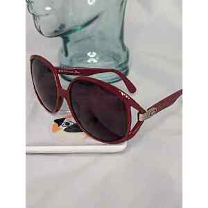Auth. Vintage Christian Dior oversized red sunglasses