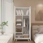 Bedroom Armoire 2-Door Wardrobe Storage Closet Cabinet Dresser Bedroom Organizer