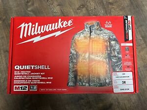 Milwaukee 224C-213X M12 QUIETSHELL Camo Heated Jacket Kit, Size 3XL - NEW