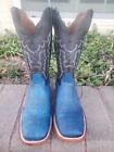 LARREA BOOTS Mens Cowboy Boots Blue GENUINE Ring Tail Lizard Leather Size# 10 E