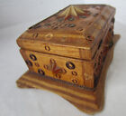 Antique vintage  ornate wooden  Treasure Chest / box, wood