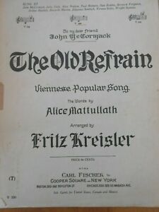 The Old Refrain sheet music 1915