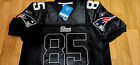 Brand New England Patriots #85 Chad Ochocinco Dual patch SEWN Black Jersey brady