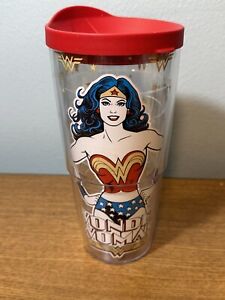 Tervis Wonder Woman Insulated Tumbler with Red Lid 24oz DC Comics Clear
