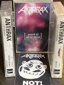 Lot Of 3 Anthrax Cassette Tapes White Noise State Of Euphoria I’m The Man. Works