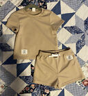 SHEIN Baby Toddler Tan 2 Pc Set - Short Sleeve T-Shirt & Shorts - Gently Used