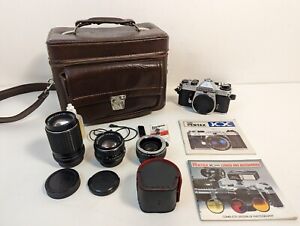 ASAHI Pentax KX 35mm SLR Film Camera, SMC 55mm F1.8,  135mm F3.5 From Japan LOT
