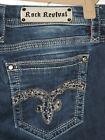 Womens Rock Revival July Curvy mid rise stretch Jeans plus sz 34 x 29 bling