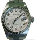 Rolex Ladies Datejust 79174 Signature Diamond Dial SS Wrist Watch W/ Box Manuals