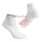 3/6/12 Pairs Men's Sports Athletic White Thick Cotton Ankle Low Cut Socks
