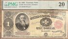 New Listing1891 $1 Treasury Note PMG VF20