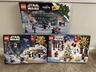 Lego Star Wars New Advent Calendar Lot 75307, 75340, 75366