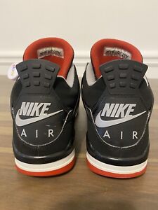Nike Air Jordan Retro 4 Bred 2019 OG Size 11.5 Good Condition 100% Authentic