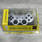 100% MINT & OEM AUTHENTIC Sony Playstation 2 PS2 Dualshock 2 Silver Controller