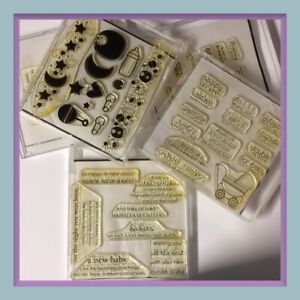 Papertrey Ink SET OF FIVE - Baby Themed Stamps, a must have