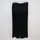 Joseph Dress Pants Cortez US10 EU40 Black Crepe Lace Overlay Wide Leg Stretch