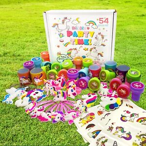 54 Pack Unicorn Prize Box Kids Birthday Party Favors Toys Goodie Bags Stuffers