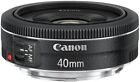 [Canon] EF 40mm f/2.8 STM Pancake Lens (Bulk Package) - Black ⭐Tracking⭐