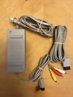 Nintendo Wii OEM AC adapter Power Cord Supply RVL-002 and video cable RVL-009
