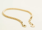 14k Yellow Solid Real Gold 3 mm Bead Round Ball Bracelet 7.5