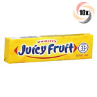 10x Packs Wrigley's Juicy Fruit Chewing Gum ( 5 Sticks Per Pack ) Fast shipping!